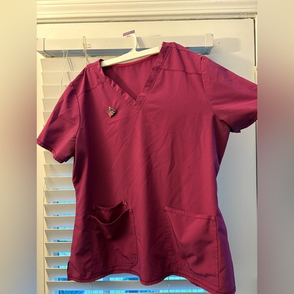 XXL Scrubstar Pink Scrub Top with Pockets - Picture 4 of 6
